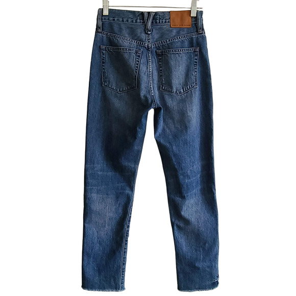 POINT SUR J. CREW Retro Boy‎ High Rise Frayed Hem Cotton Jeans K3440 Women's 24 - Picture 4 of 15